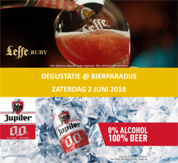 Degustatie Leffe Ruby & Jupiler 0.0% - Bierparadijs